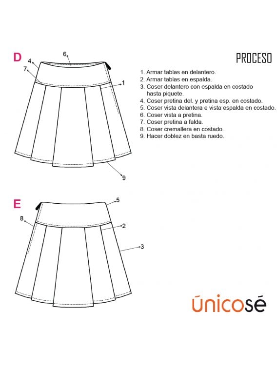 FALDA ESCOLAR CORTA TABLAS  1902