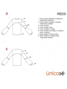 POLERA MANGA GLOBO MUJER 1808