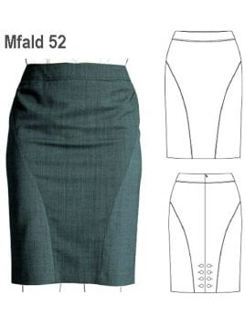 FALDA CORTES CURVOS MUJER, CORTE IRREGUL