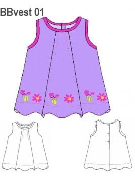 VESTIDO PLIEGUE BEBE