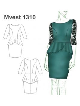 VESTIDO PEPLUM CORTE PRINCESA