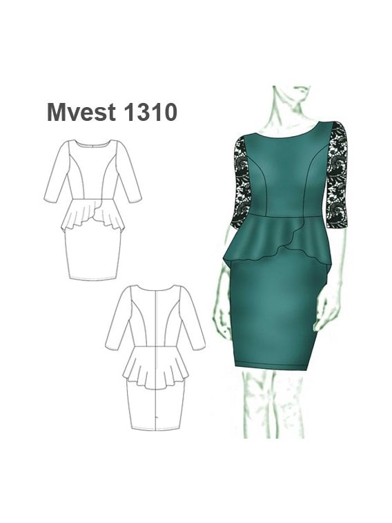 VESTIDO PEPLUM CORTE PRINCESA