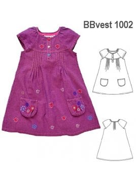 VESTIDO ALFORZAS BEBE