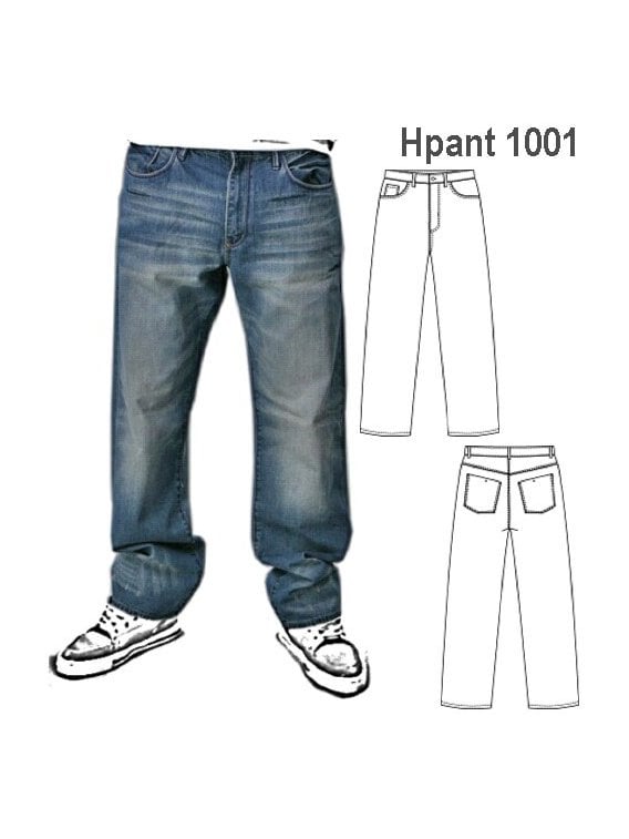 JEANS RAPERO HOMBRE, BOLSILLOS DELANTERO
