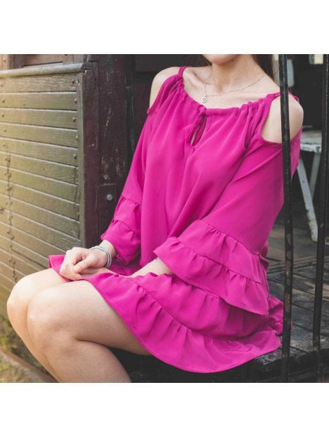 VESTIDO HOMBRO DESCUBIERTO