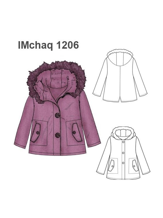 CHAQUETA CON GORRO NIÑA 1206
