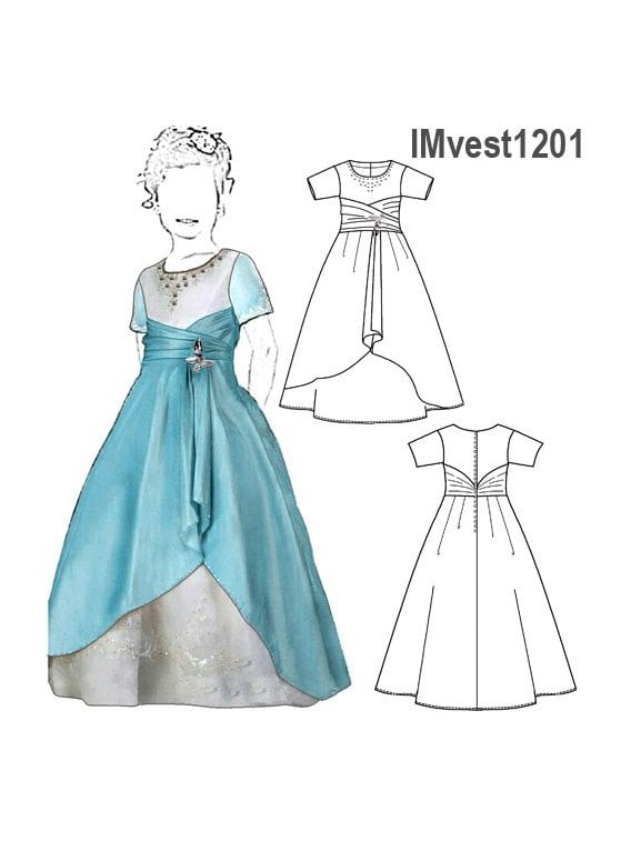 VESTIDO FIESTA NIÑA 1201