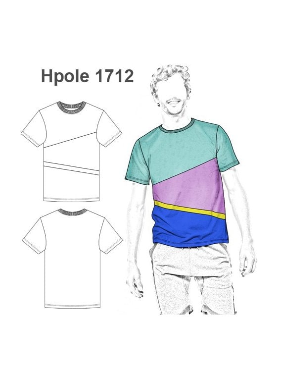 POLERA REMERA BASICA CON CORTES ASIMETRI