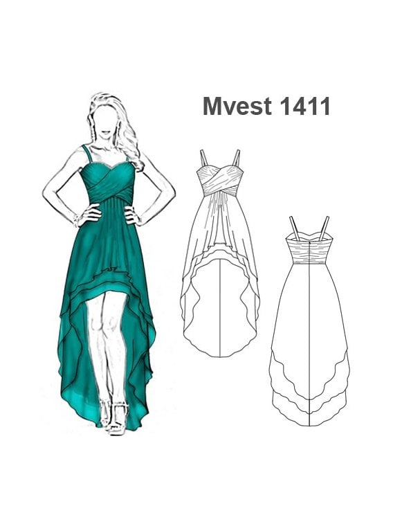 VESTIDO FIESTA MUJER 1411