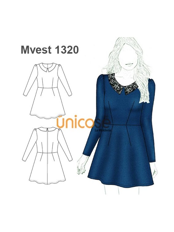 VESTIDO EVASE MUJER 1320