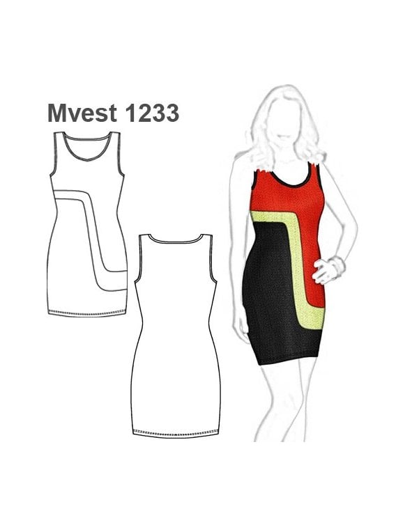 VESTIDO AJUSTADO MUJER 1233