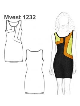 VESTIDO AJUSTADO MUJER 1232