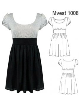 VESTIDO EVASE MUJER 1008