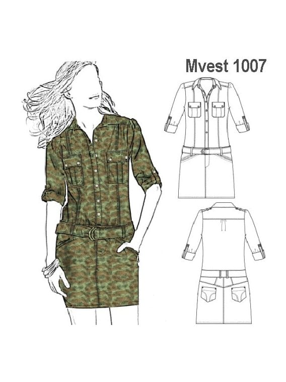 VESTIDO CARGO MUJER 1007