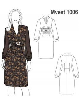 VESTIDO MANGA LARGA MUJER 1006