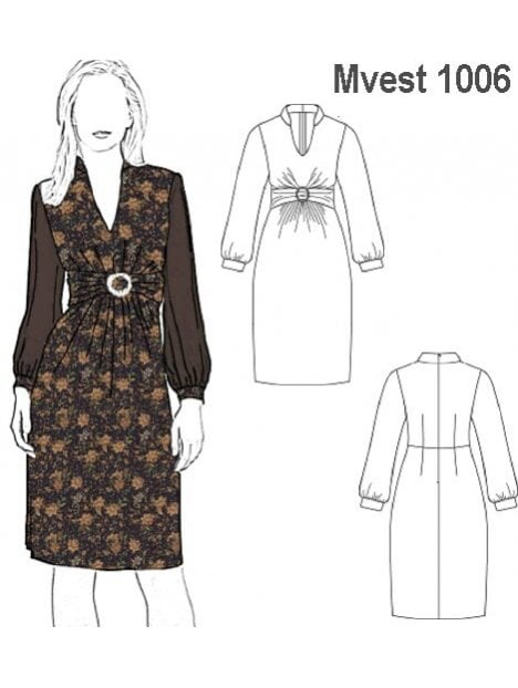 VESTIDO MANGA LARGA MUJER 1006