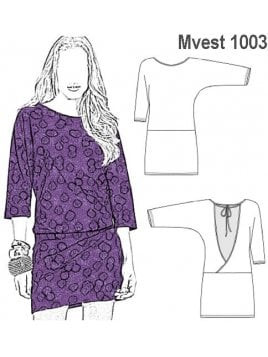 VESTIDO CUELLO BOTE MUJER 1003