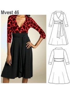 VESTIDO EVASE MUJER 0946