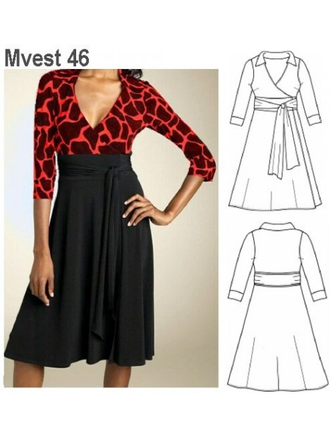 VESTIDO EVASE MUJER 0946