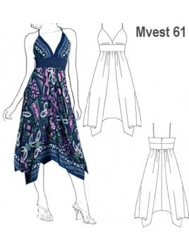 VESTIDO PUNTAS MUJER 0961