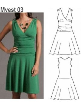 VESTIDO RECOGIDO MUJER 0903