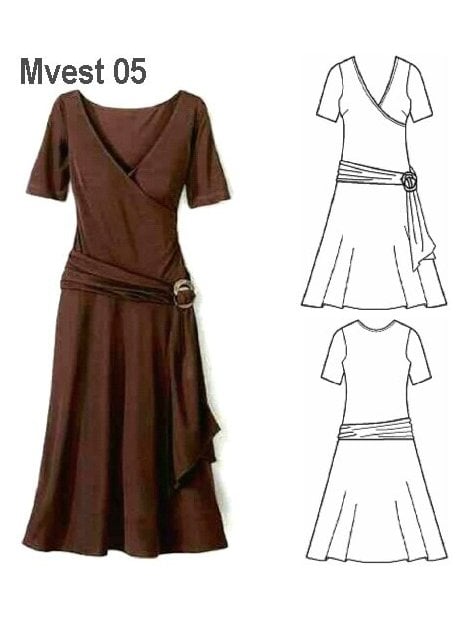 VESTIDO TALLE LARGO MUJER 0905