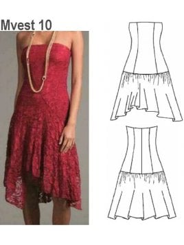 VESTIDO STRAPLESS MUJER 0910