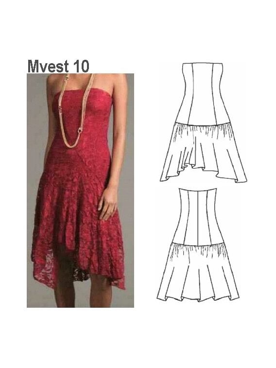 VESTIDO STRAPLESS MUJER 0910