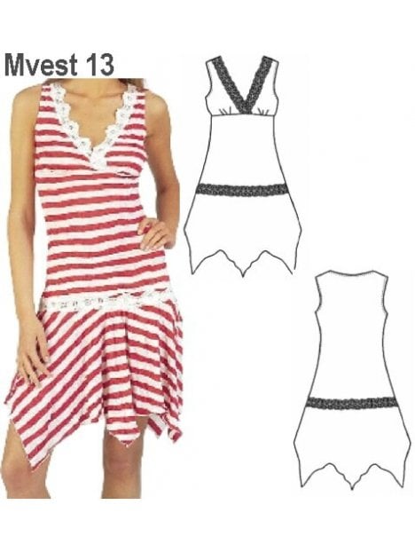 VESTIDO ASIMETRICO MUJER 0913