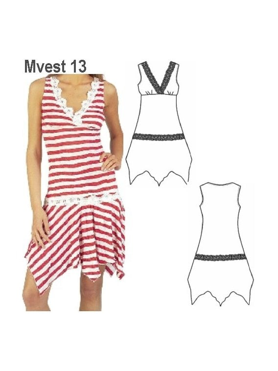 VESTIDO ASIMETRICO MUJER 0913