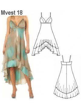 VESTIDO ASIMETRICO MUJER 0918