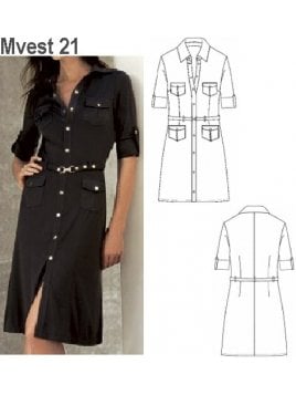 VESTIDO CAMISERO MUJER 0921