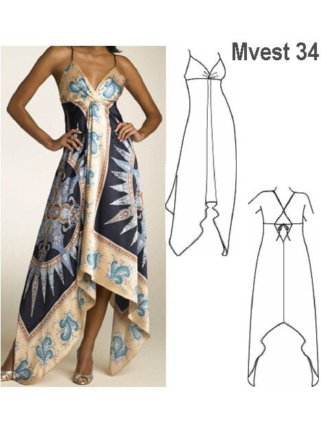 VESTIDO ASIMETRICO MUJER 0934