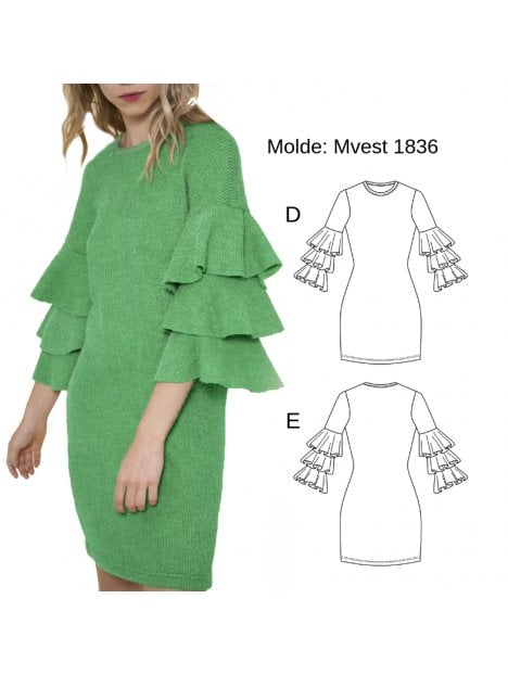 VESTIDO TUBO MUJER 1836