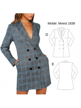 VESTIDO SMOKING MUJER 1838