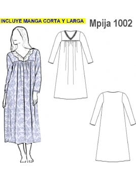 PIJAMA CAMISA CLASICA MUJER 1002